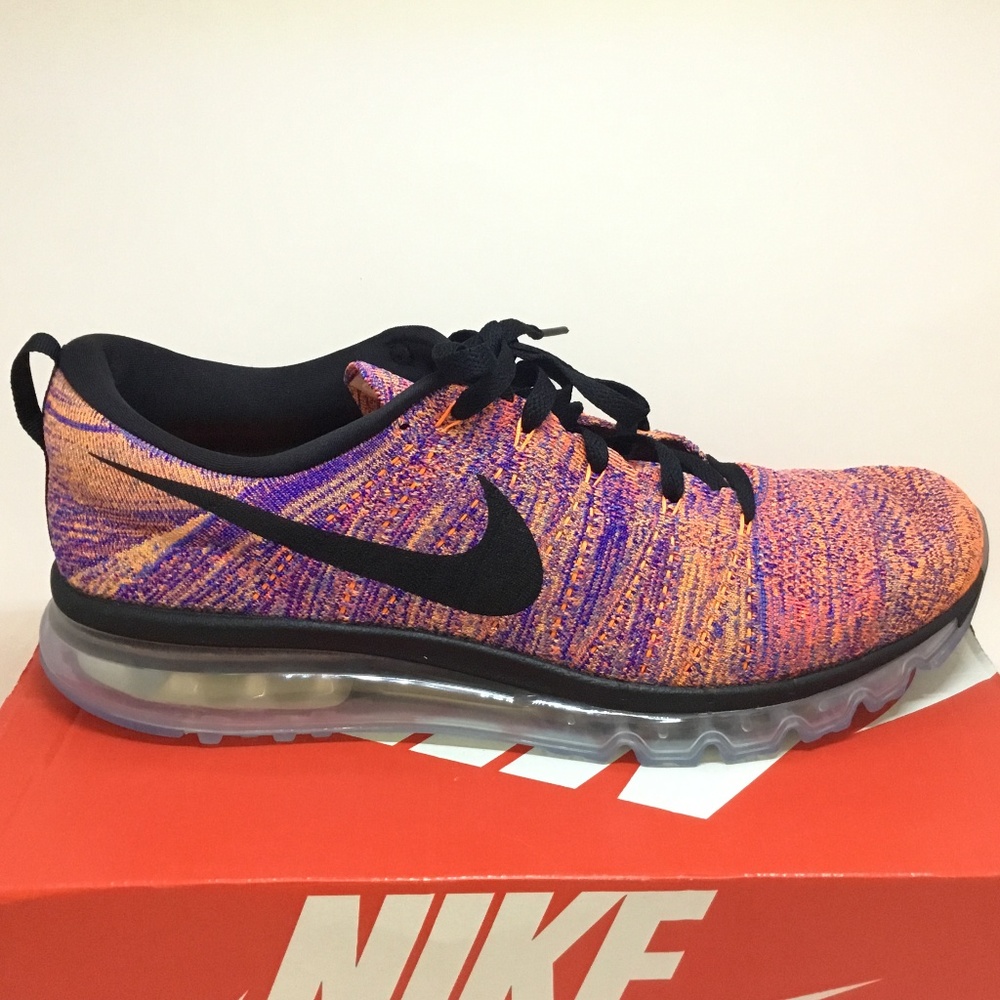 Nike Flyknit Air Max Blue/Cncrd-Crimson-Black - Picture 2 of 8